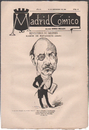 REVISTA MADRID COMICO AÑO IV - 21 DE SETIEMBRE 1884 Nº 83 (RAMON DE NAVARRETE)