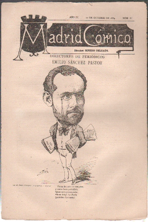 REVISTA MADRID COMICO AÑO IV - 12 DE OCTUBRE 1884 Nº 86 (EMILIO SANCHEZ PASTOR)