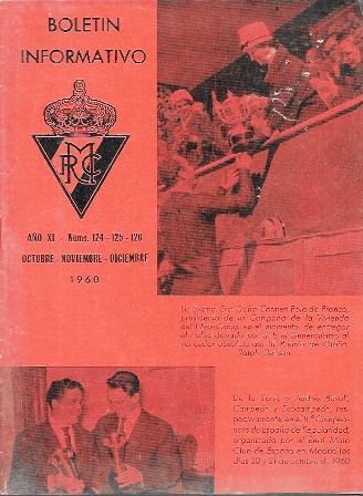 REVISTA REAL MOTO CLUB DE ESPAÑA BOLETIN INFORMATIVO 1960 Nº 124,125 Y 126