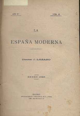 LA ESPAÑA MODERNA REVISTA DE ESPAÑA 1896. 6 TOMOS.
