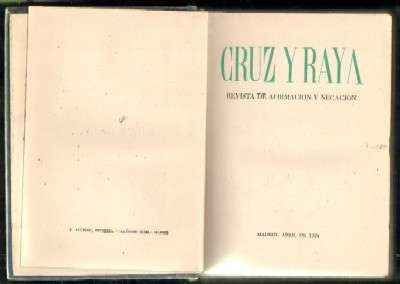 CRUZ Y RAYA. REVISTA DE AFIRMACION Y NEGACION Nº13-14
