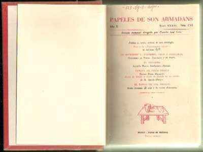 PAPELES DE SON ARMADANS. TOMO XXXIII. AÑO X. NºCVI, CVII, CVIII