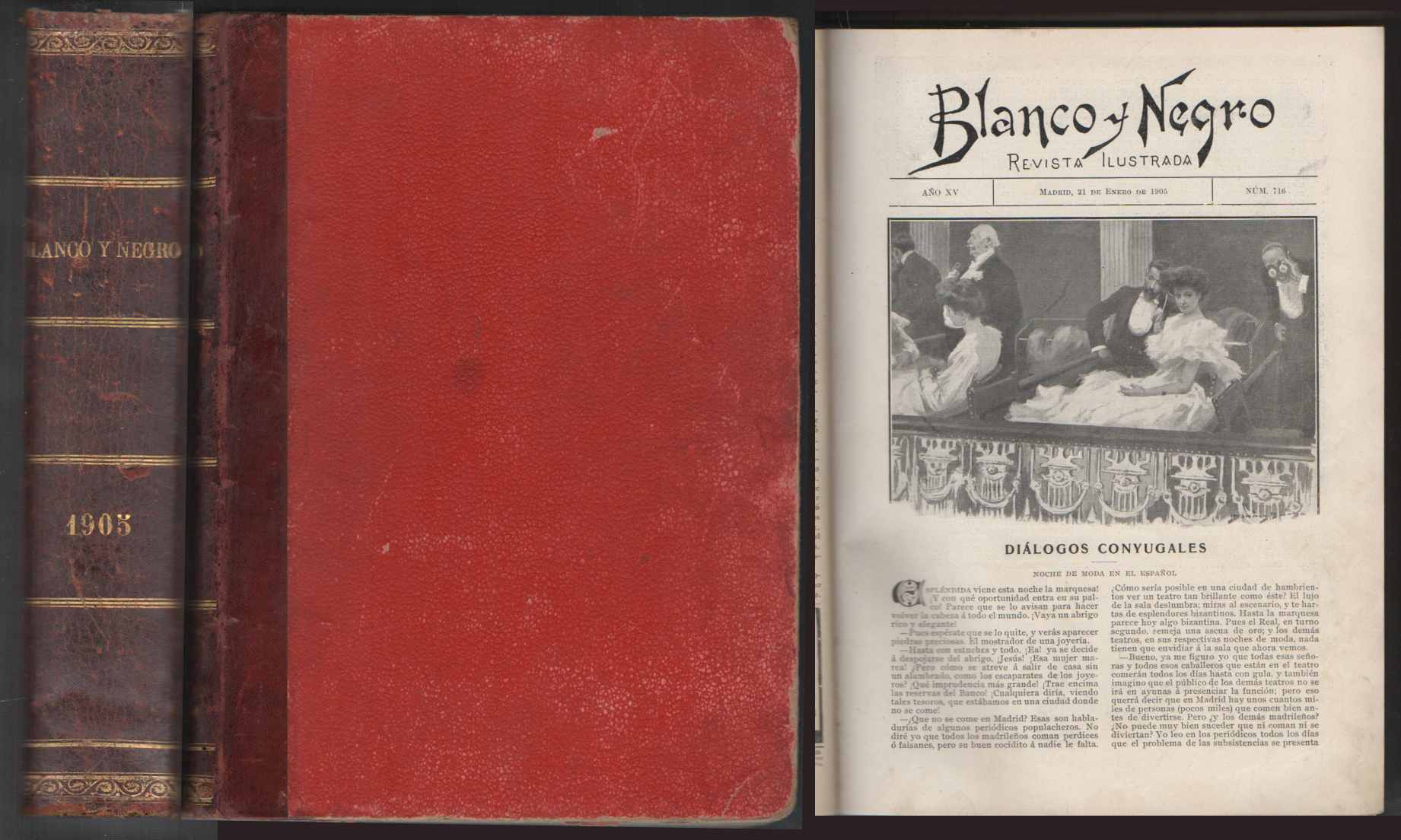 REVISTA ILUSTRADA BLANCO Y NEGRO. AÑO 1905.