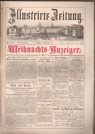 REVISTA ILLUSTRIRTE ZEITUNG Nº 1794  17 NOVIEMBRE 1877