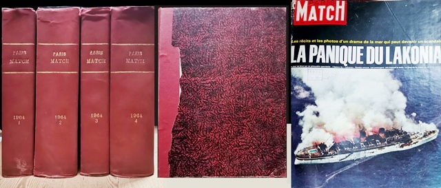 REVISTA PARIS MATCH AÑO 1964 - 4 TOMOS AÑO COMPLETO