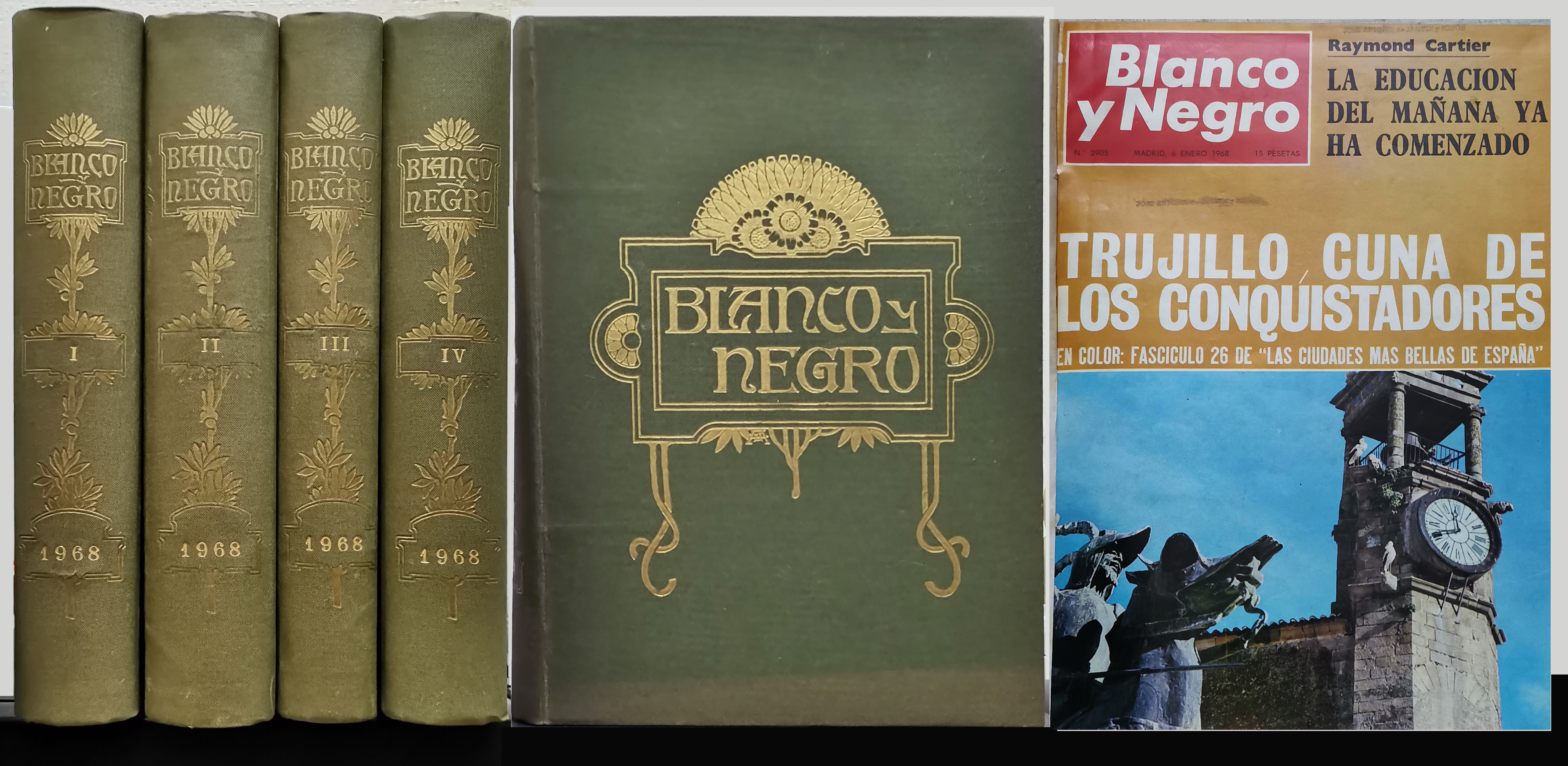 REVISTA BLANCO Y NEGRO 4 TOMOS AÑO COMPLETO DE 1968