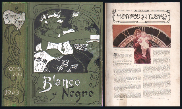 REVISTA BLANCO Y NEGRO 1 TOMO AÑO COMPLETO 1903 TOMO XIII