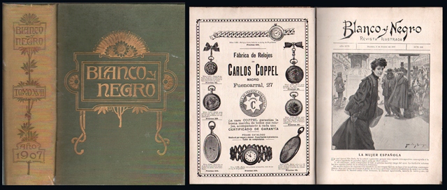 REVISTA BLANCO Y NEGRO 1 TOMO AÑO COMPLETO 1907 TOMO XVII