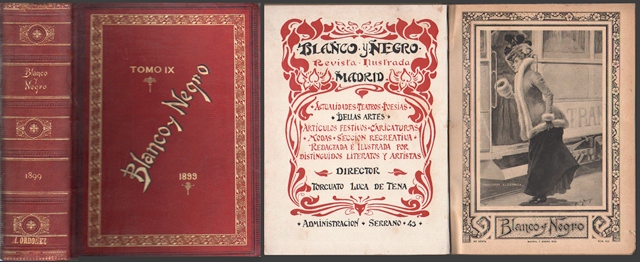REVISTA ILUSTRADA BLANCO Y NEGRO TOMO IX AÑO COMPLETO 1899 Nº 401 AL 451. 52 REVISTAS