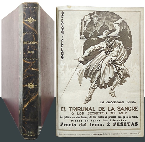 REVISTA ESTAMPA AÑO III 1930 18 REVISTAS + NOVELA EL TRIBUNAL DE LA SANGRE O LOS SECRETOS DEL REY