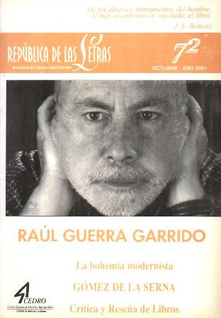 REVISTA REPUBLICA DE LAS LETRAS Nº 72 - OCTUBRE AÑO 2001