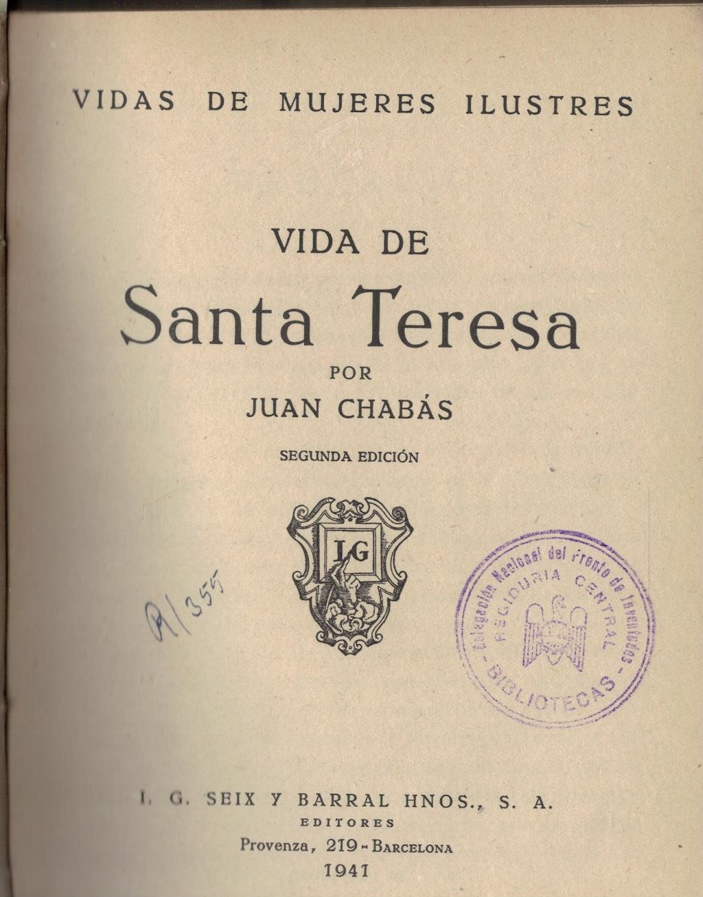 VIDA DE SANTA TERESA