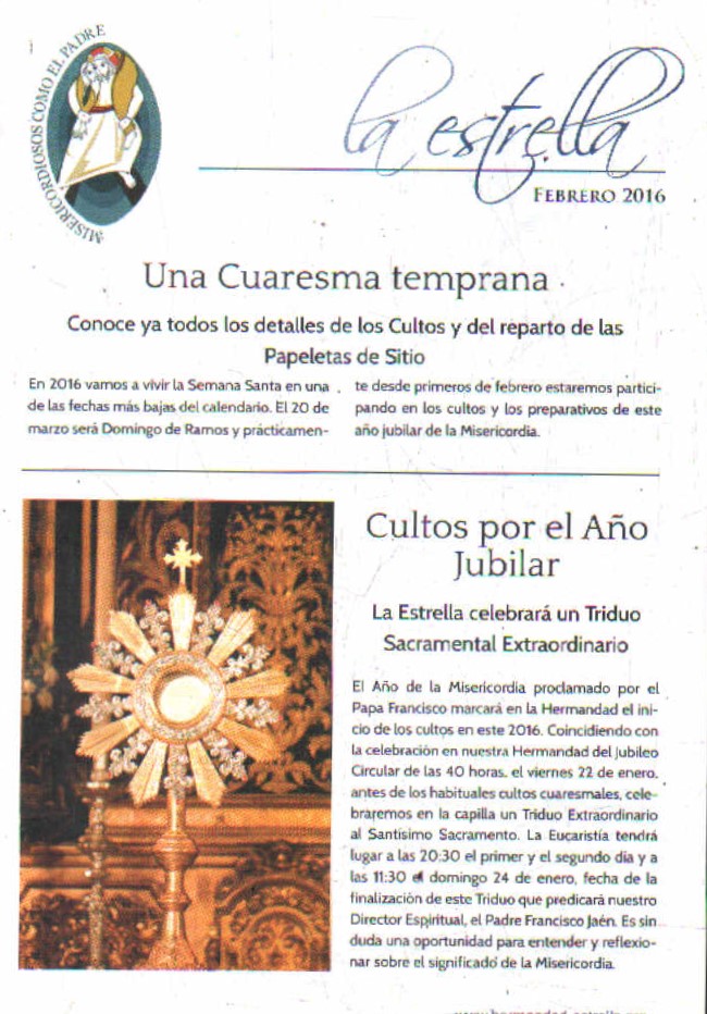 BOLETÍN LA ESTRELLA, NÚM. 46. FEBRERO 2016