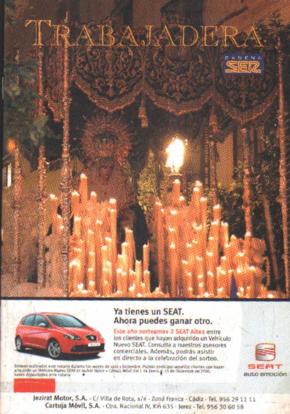 TRABAJADERA, BOLETÍN DE LA SER SEMANA SANTA JEREZ 2006 (DOMINGO DE RAMOS)