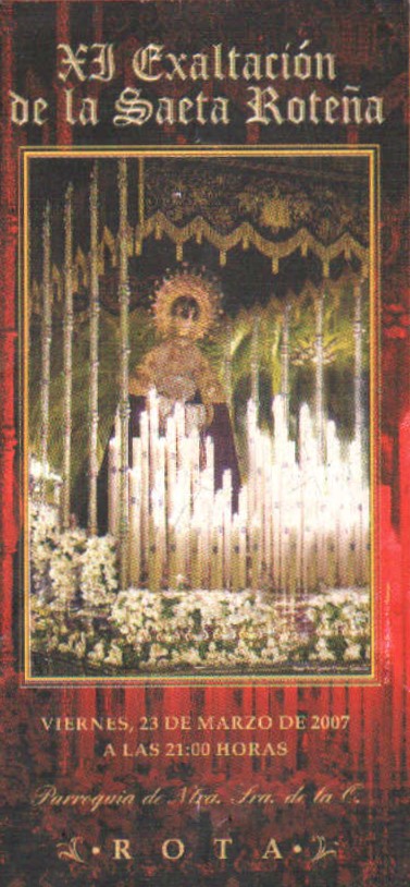 PROGRAMA DE LA XI EXALTACIÓN DE LA SAETA ROTEÑA 2007