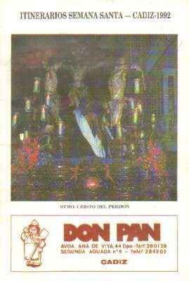 ITINERARIO SEMANA SANTA. CADIZ, 1992.