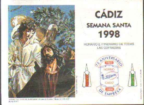 ITINERARIO SEMANA SANTA. CADIZ. 1998.