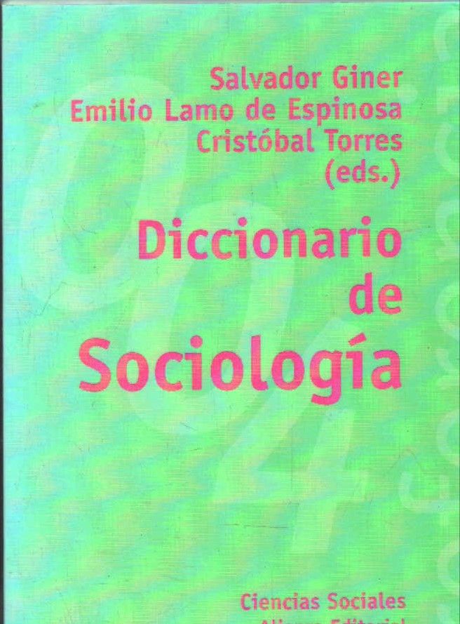 DICCIONARIO DE SOCIOLOGIA.