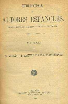 MORATÍN. OBRAS. BIBLIOTECA DE AUTORES ESPAÑOLES (TOMO II).