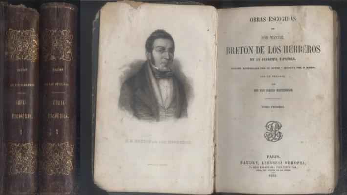 OBRAS ESCOGIDAS DE DON MANUEL BRETON DE LOS HERREROS. 2 TOMOS.