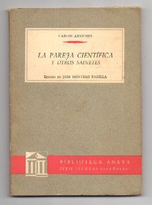 LA PAREJA CIENTIFICA Y OTROS SAINETES.