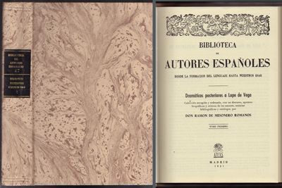 BIBLIOTECA DE AUTORES ESPAÑOLES 47. DRAMATICOS POSTERIORES A LOPE DE VEGA I.