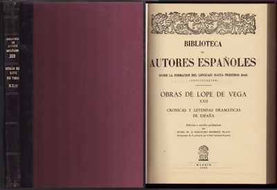 BIBLIOTECA DE AUTORES ESPAÑOLES 213. OBRAS DE LOPE DE VEGA XXII. CRONICAS Y LEYENDAS DRAMATICAS.