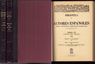 OBRAS DE LOPE DE VEGA. BIBLIOTECA DE AUTORES ESPAÑOLES. Nº 158 -159. TOMO VII Y VIII.