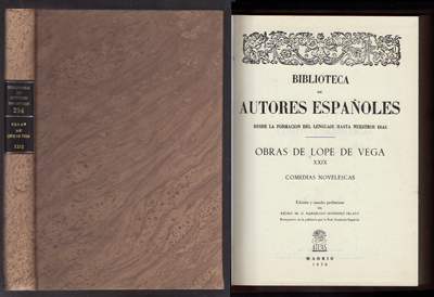 B. DE AUTORES ESPAÑOLES 234. OBRAS DE LOPE DE VEGA XXIX. COMEDIAS NOVELESCAS.