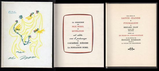 SAINTE JEANNE . PIGMALION  - PRIX NOBEL DE LITTERATURE 1925.