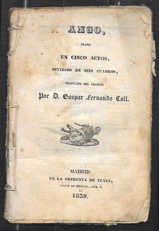 ANGO, DRAMA EN 5 ACTOS, DIVIDIDO EN SEIS CUADROS
