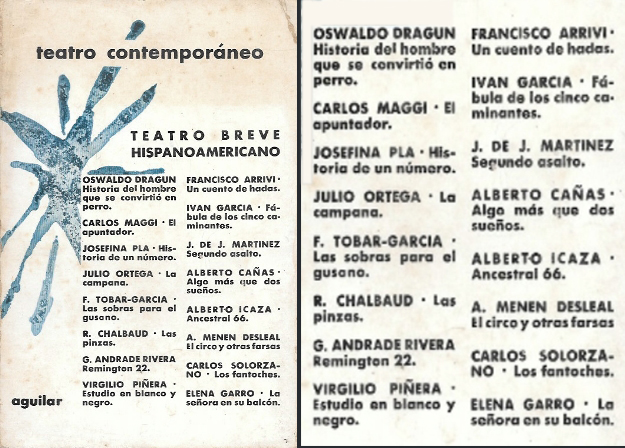 TEATRO CONTEMPORANEO - TEATRO BREVE HISPANOAMERICANO