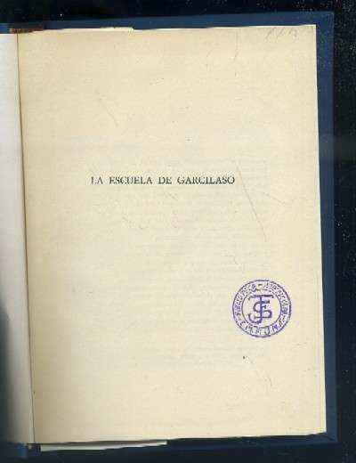 LA ESCUELA DE GARCILASO.