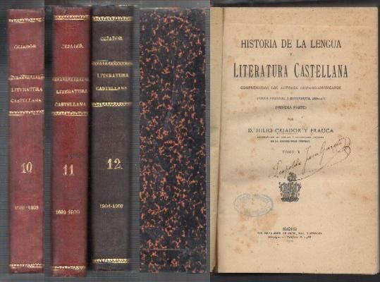 HISTORIA DE LA LENGUA Y LITERATURA CASTELLANA. TOMOS 10, 11 Y 12. 3 TOMOS.