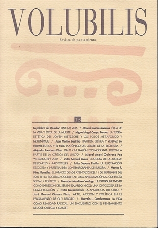 VOLUBILIS - REVISTA DE PENSAMIENTO Nº 13