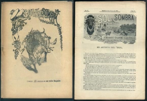 SOL Y SOMBRA. SEMANARIO TAURINO. 26 ENERO 1905. Nº 441. AÑO IX.