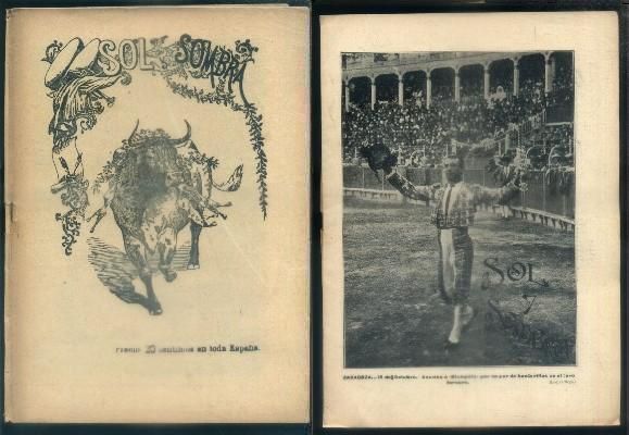 SOL Y SOMBRA. SEMANARIO TAURINO. 2 NOVIEMBRE 1905. Nº 483. AÑO IX.