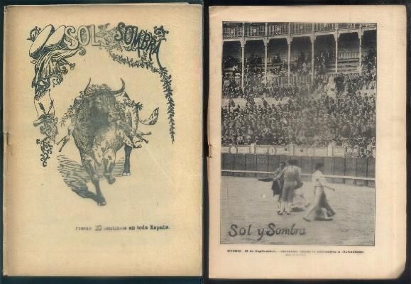 SOL Y SOMBRA. SEMANARIO TAURINO. 14 SEPTIEMBRE 1905. Nº 475. AÑO IX.