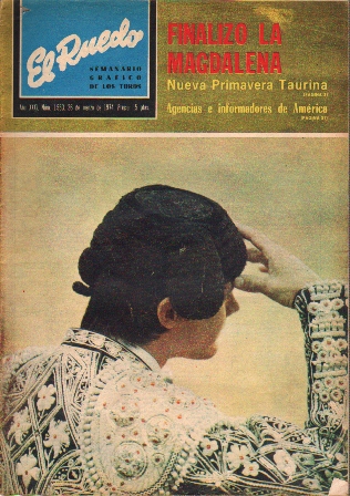 REVISTA TAURINA EL RUEDO - SEMANARIO GRAFICO DE LOS TOROS AÑO XXXI Nº 1553 - MARZO 1974