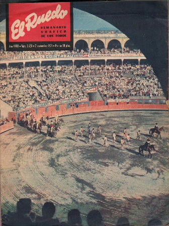 REVISTA TAURINA EL RUEDO - SEMANARIO GRAFICO DE LOS TOROS AÑO XVIII Nº 1428 - NOVIEMBRE 1971