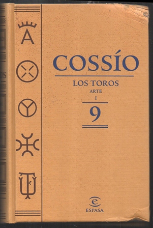 COSSÍO LOS TOROS ARTE I - TOMO 9