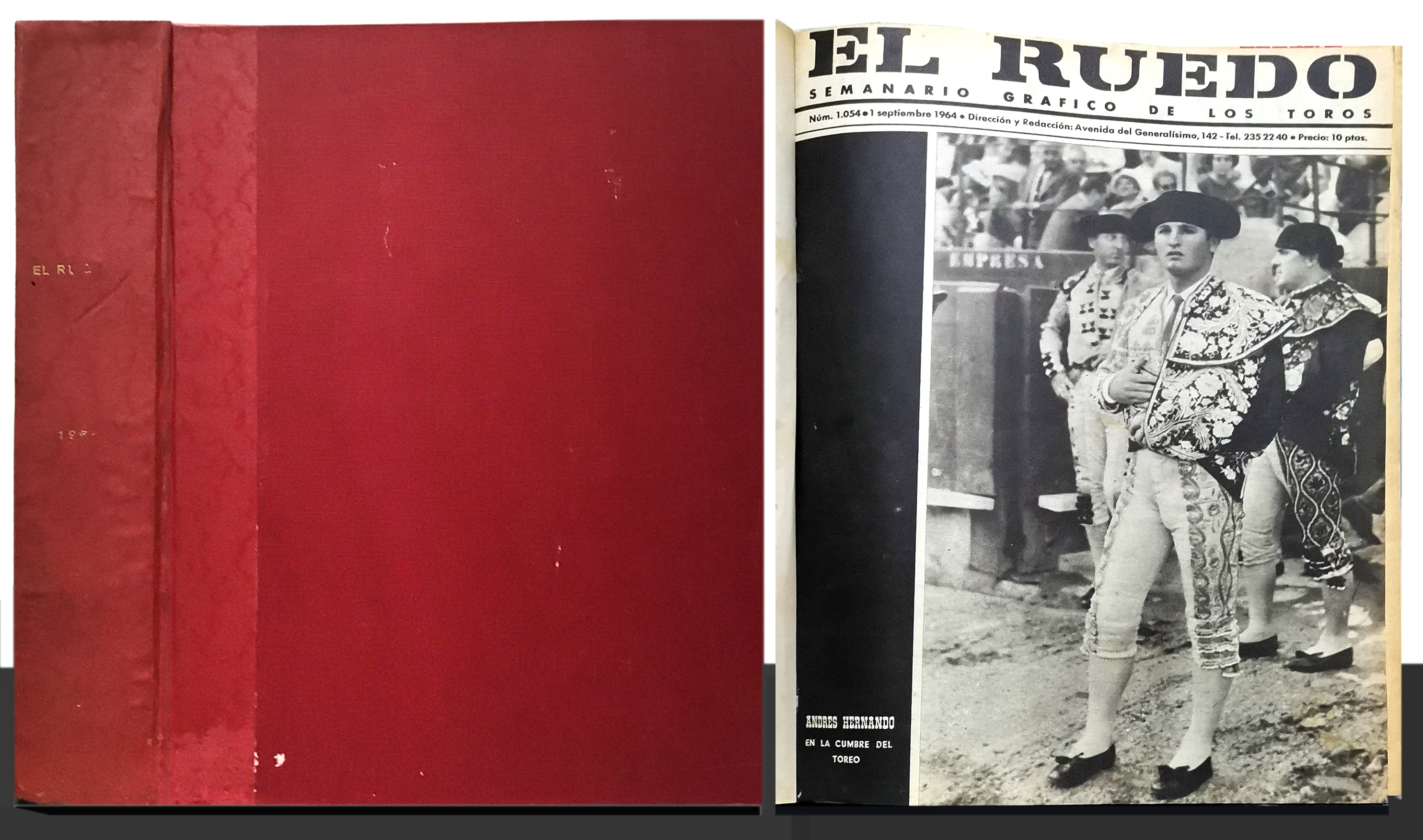 REVISTA TAURINA EL RUEDO AÑO 1964-1969 36 REVISTAS 1 TOMO
