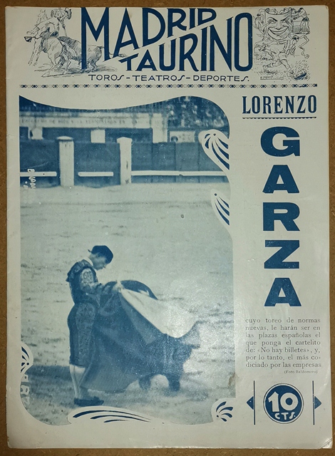 REVISTA MADRID TAURINO - MADRID AÑO V Nº 206 10 ABRIL 1933