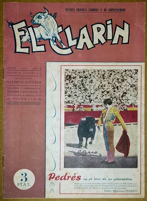 REVISTA EL CLARIN - AÑO XVI VALENCIA 10 ENERO 1953 Nº 688 (PEDRES)