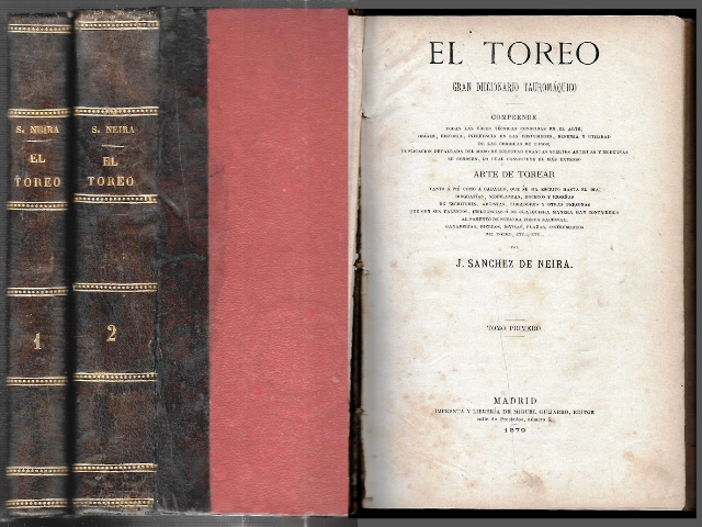 EL TOREO - GRAN DICCIONARIO ENCICLOPEDICO TAUROMAQUICO - 2 TOMOS