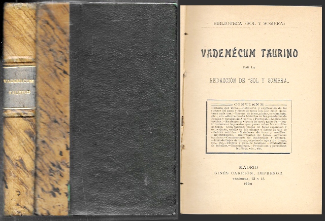 VADEMECUM TAURINO POR LA REDACCION DE SOL Y SOMBRA