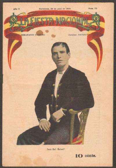 REVISTA LA FIESTA NACIONAL. SEMANARIO TAURINO Nº70. JUAN SAL SALERI