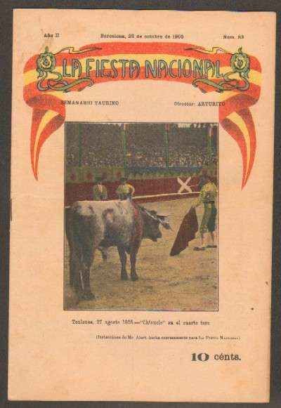 REVISTA LA FIESTA NACIONAL. SEMANARIO TAURINO Nº83. TOULOUSE 27-08-1905. CHICUELO