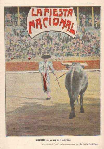REVISTA LA FIESTA NACIONAL. SEMANARIO TAURINO Nº132. MUNDITO EN UN PAR DE BANDERILLAS