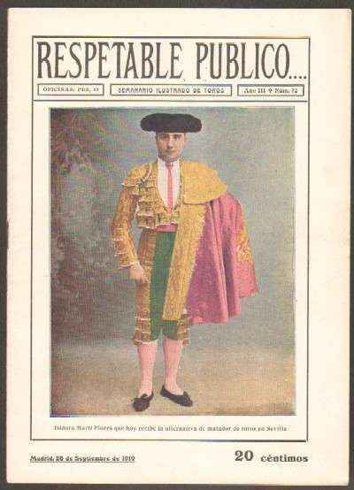 REVISTA RESPETABLE PUBLICO…Nº92. ISIDORO MARTI FLORES